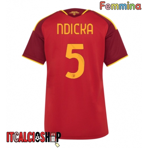 AS Roma Evan Ndicka #5 Prima Maglia Femmina 2026-27 Manica Corta